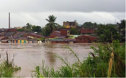 Área inundada em Pernambuco